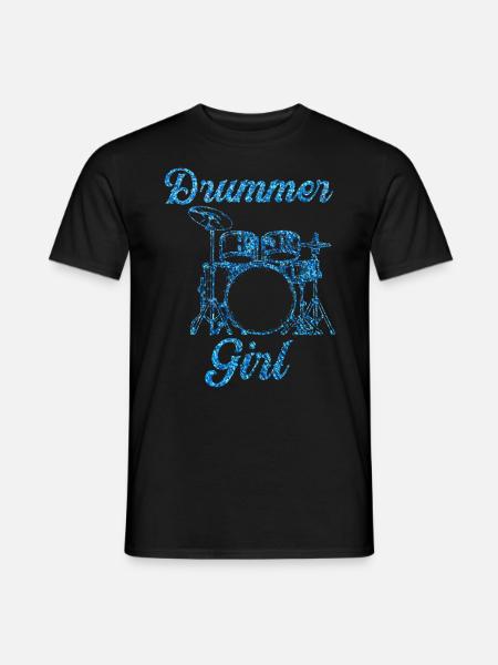 Girl on drums - Men's T-Shirt - black