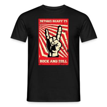 Renter Rock and Roll - Men's T-Shirt - black - Front - AI Model Male 178 light (178cm)