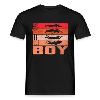 Schwimm Schwimmer Schwimmen Jungs - Männer T-Shirt - Schwarz - Vorne - AI Model Male 178 light (178cm)