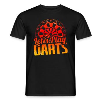 Dart player dart player gift - Men's T-Shirt - black - Front - AI Model Male 178 light (178cm)