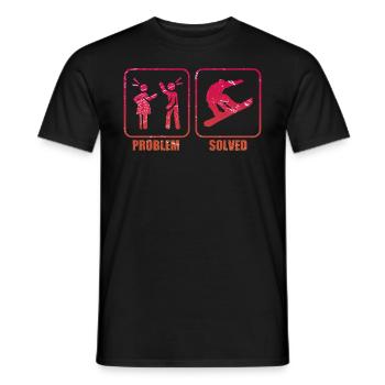 Snowboarden Retro Vintage Snowboard - Männer T-Shirt - Schwarz - Vorne - AI Model Male 178 light (178cm)