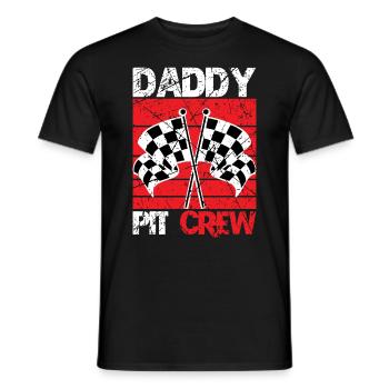 Motorsport father racing driver Dad - Men's T-Shirt - black - Front - AI Model Male 178 light (178cm)