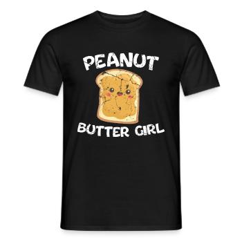 Petit déjeuner amants beurre de cacahuète - T-shirt homme - noir - Devant - AI Model Male 178 light (178cm)