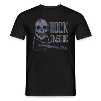 Rock & Roll Gitarre Rock and Roll - Männer T-Shirt - Schwarz - Vorne - AI Model Male 178 light (178cm)