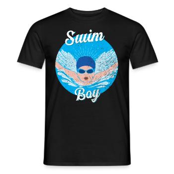Schwimm Kinder Schwimmer Schwimmen Junge - Männer T-Shirt - Schwarz - Vorne - AI Model Male 178 light (178cm)