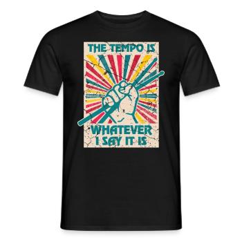 Schlagzeug Drum Sticks Trommler Schlagzeuger - Männer T-Shirt - Schwarz - Vorne - AI Model Male 178 light (178cm)