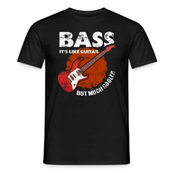 Bass Gitarrist Bassist Bass Spieler - Männer T-Shirt - Schwarz - Vorne - AI Model Male 178 light (178cm)