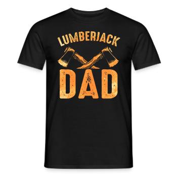 Lumberjack woodworker woodcutter father - Men's T-Shirt - black - Front - AI Model Male 178 light (178cm)