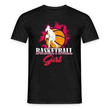 Basketballspieler Basketball Mädchen - Männer T-Shirt - Schwarz - Vorne - AI Model Male 178 light (178cm)