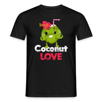 Kokosnuss Liebe - Männer T-Shirt - Schwarz - Vorne - AI Model Male 178 light (178cm)