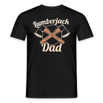 Lumberjack woodworker woodcutter father - Men's T-Shirt - black - Front - AI Model Male 178 light (178cm)