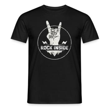 Rock & Roll Gitarre Rock and Roll - Männer T-Shirt - Schwarz - Vorne - AI Model Male 178 light (178cm)