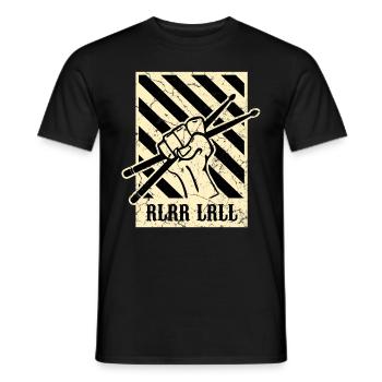 Batterie règle bâtons de batterie - T-shirt homme - noir - Devant - AI Model Male 178 light (178cm)