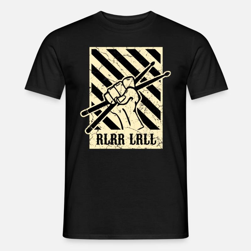 Schlagzeug Regel Drum Sticks - Männer T-Shirt - Schwarz