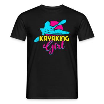 Kayaking fille aviron femmes - T-shirt homme - noir - Devant - AI Model Male 178 light (178cm)
