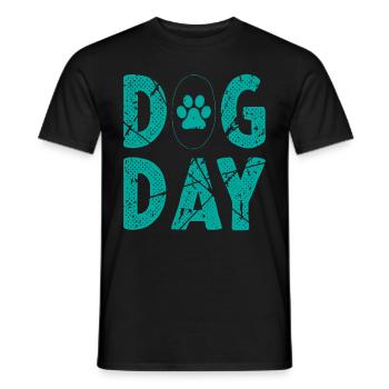 Amateur de chiens Langue canine - T-shirt homme - noir - Devant - AI Model Male 178 light (178cm)