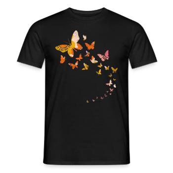 Niedlicher Blumen Schmetterling - Männer T-Shirt - Schwarz - Vorne - AI Model Male 178 light (178cm)