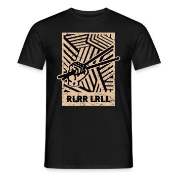Schlagzeuger Drum Sticks - Männer T-Shirt - Schwarz - Vorne - AI Model Male 178 light (178cm)