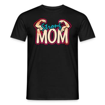 Forte mère sport de musculation d’entraînement femmes - T-shirt homme - noir - Devant - AI Model Male 178 light (178cm)