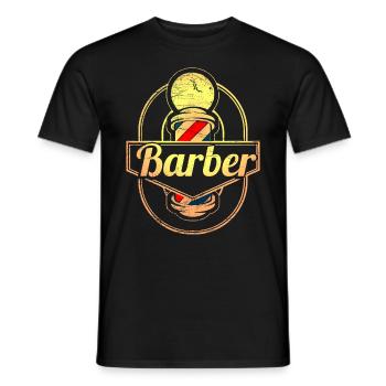 Barber Vintage - Männer T-Shirt - Schwarz - Vorne - AI Model Male 178 light (178cm)