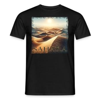 wüste sahara ägypten sahara marokko grunge - Männer T-Shirt - Schwarz - Vorne - AI Model Male 178 light (178cm)