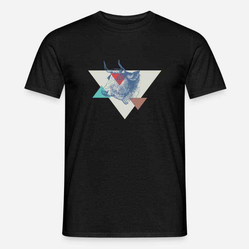 Conception de triangle de vache - T-shirt homme - noir