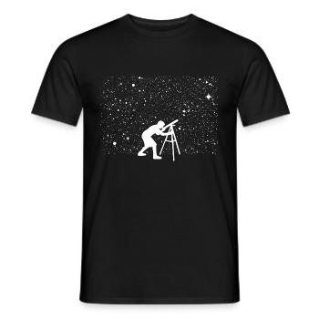Télescope étoile - T-shirt homme - noir - Devant - AI Model Male 178 light (178cm)