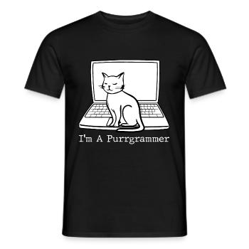 Programmer Coder Software Developer - Men's T-Shirt - black - Front - AI Model Male 178 light (178cm)
