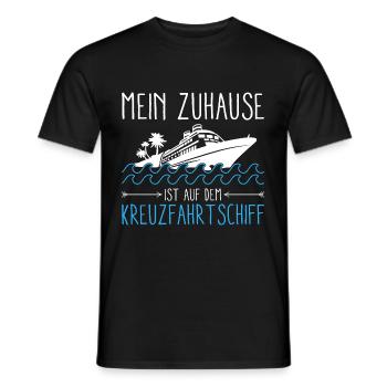 Mein Zuhause Ist Auf Dem Kreuzfahrtschiff - Männer T-Shirt - Schwarz - Vorne - AI Model Male 178 light (178cm)