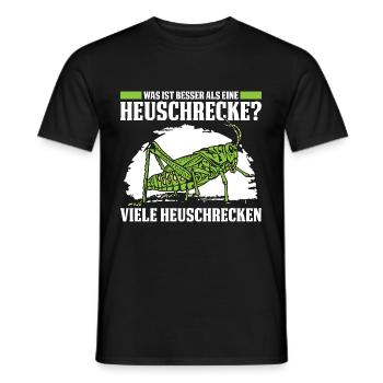 Was ist besser als eine Heuschrecke? Viele - Männer T-Shirt - Schwarz - Vorne - AI Model Male 178 light (178cm)