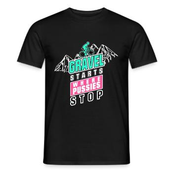 Gravel pussy - Men's T-Shirt - black - Front - AI Model Male 178 light (178cm)