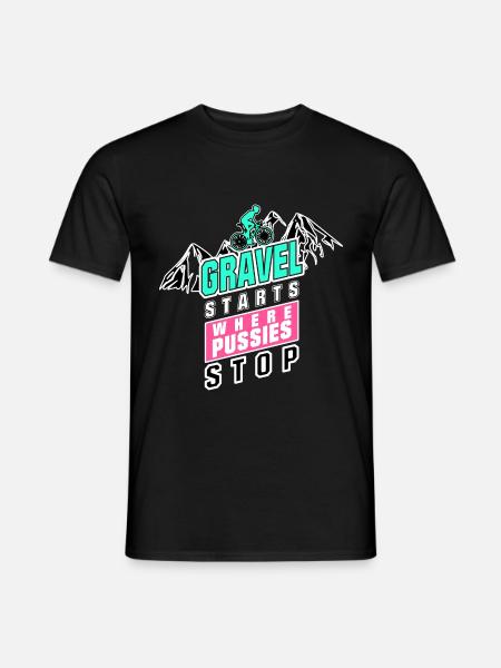 Chatte de gravier - T-shirt homme - noir