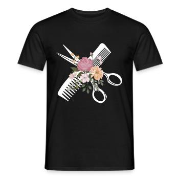 Coiffeur Coiffeur Coiffure Coiffure Coiffure Coiffure - T-shirt homme - noir - Devant - AI Model Male 178 light (178cm)