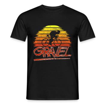 Gravel Cycling Bicycle Road Bike Mountain Bike Biker - Men's T-Shirt - black - Front - AI Model Male 178 light (178cm)
