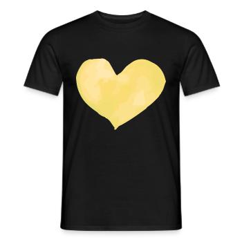 Heart Love In Love - Men's T-Shirt - black - Front - AI Model Male 178 light (178cm)