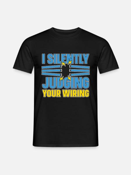 Electrician Electrical Engineer Electronics Technician - Men's T-Shirt - black