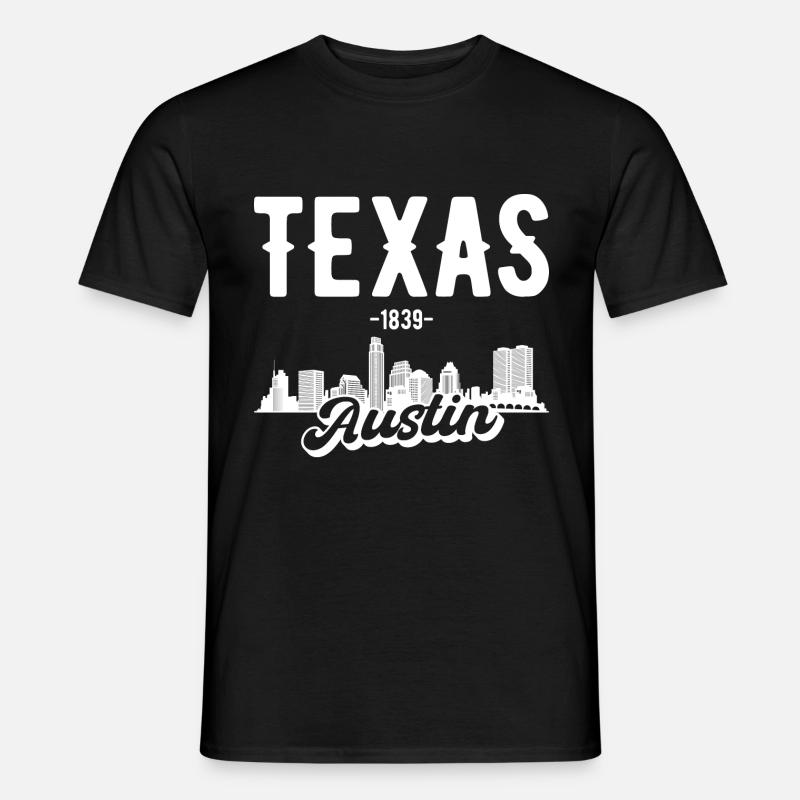 Austin Texas Skyline Gift - Men's T-Shirt - black