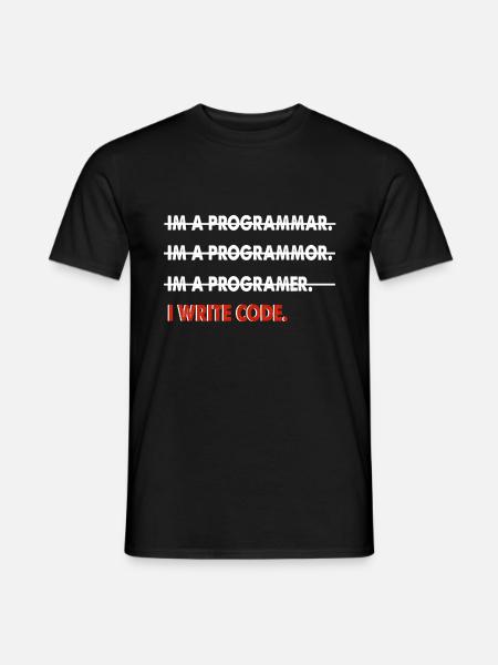 Programmierer Coder lustig Geschenk - Männer T-Shirt - Schwarz