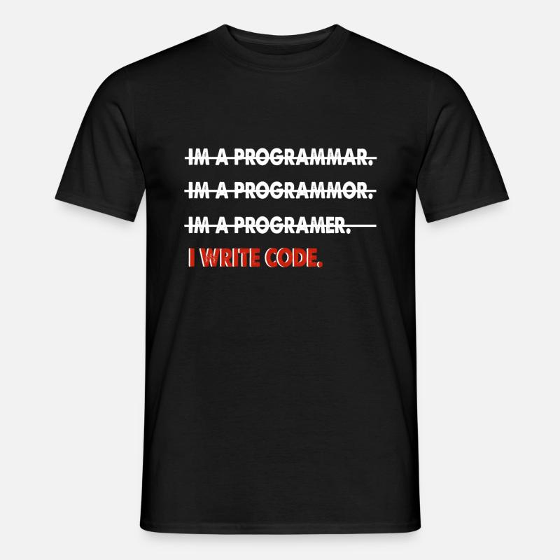 Programmierer Coder lustig Geschenk - Männer T-Shirt - Schwarz
