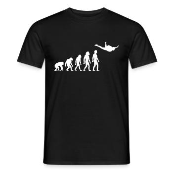 Skydiving Skydive - Men's T-Shirt - black - Front - AI Model Male 178 light (178cm)