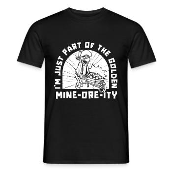Mine d’or minière - T-shirt homme - noir - Devant - AI Model Male 178 light (178cm)