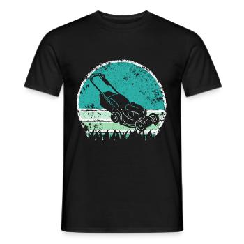 Tondeuse à gazon Tondeuse à gazon Jardinier de jardin - T-shirt homme - noir - Devant - AI Model Male 178 light (178cm)