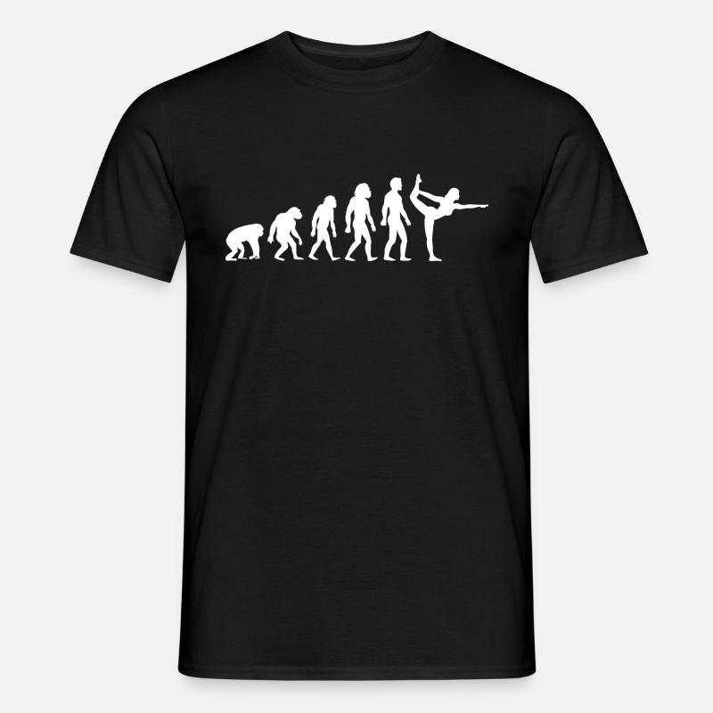 Yoga Joga Yogi Evolution Geschenk - Männer T-Shirt - Schwarz