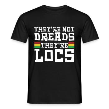 Dreadlocks Rasta Hair Dreads Rastafari - Men's T-Shirt - black - Front - AI Model Male 178 light (178cm)