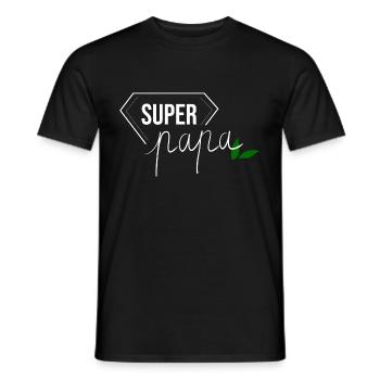 Super Papa - Schwiegervater - Vatertag - Männer T-Shirt - Schwarz - Vorne - AI Model Male 178 light (178cm)