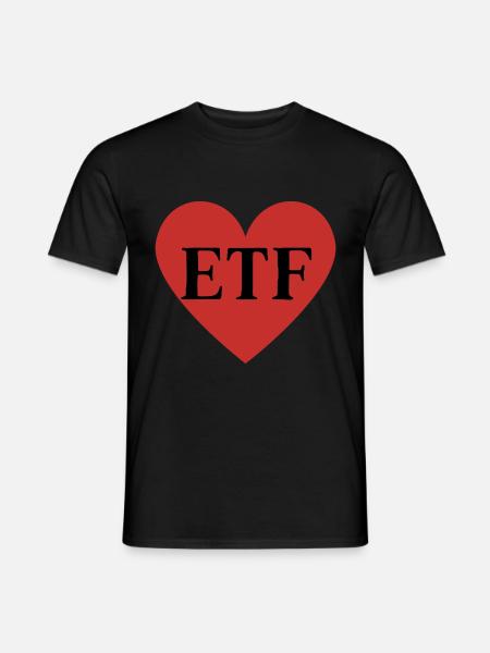 ETF Heart - Men's T-Shirt - black