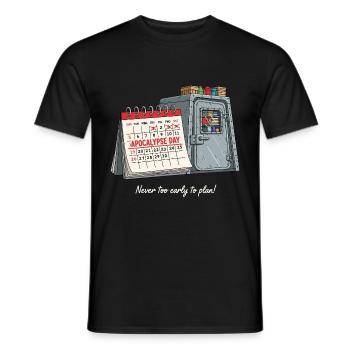 Apokalypse Day - Plan B für den Notfall - Männer T-Shirt - Schwarz - Vorne - AI Model Male 178 light (178cm)