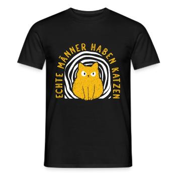 Location de chat Chat Domestique Cat - T-shirt homme - noir - Devant - AI Model Male 178 light (178cm)