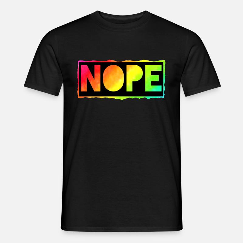 Nope - Männer T-Shirt - Schwarz