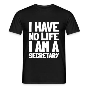 Secrétaire - T-shirt homme - noir - Devant - AI Model Male 178 light (178cm)